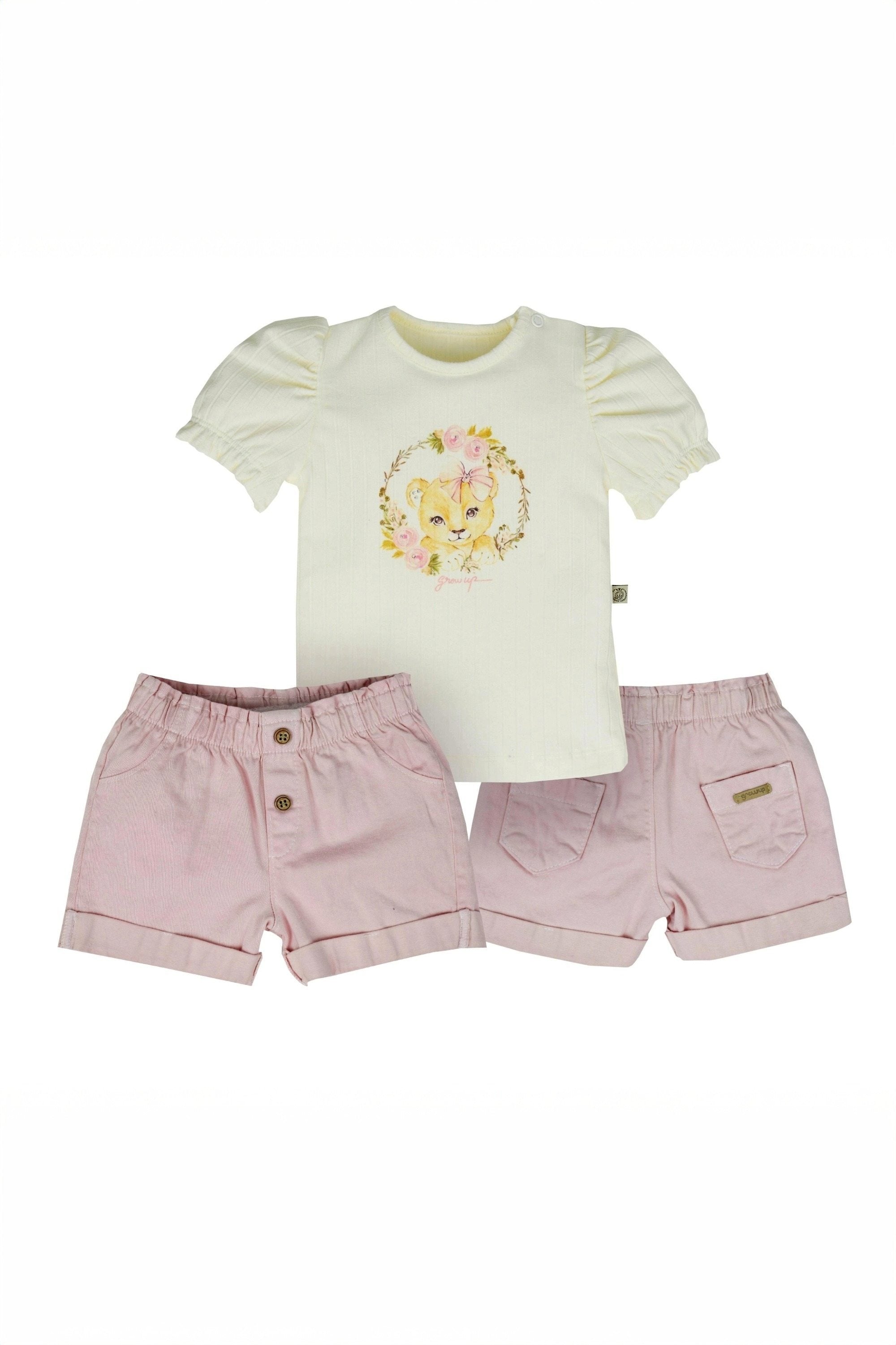 Conjunto Infantil Menina Estampa Gatinha — foto 1