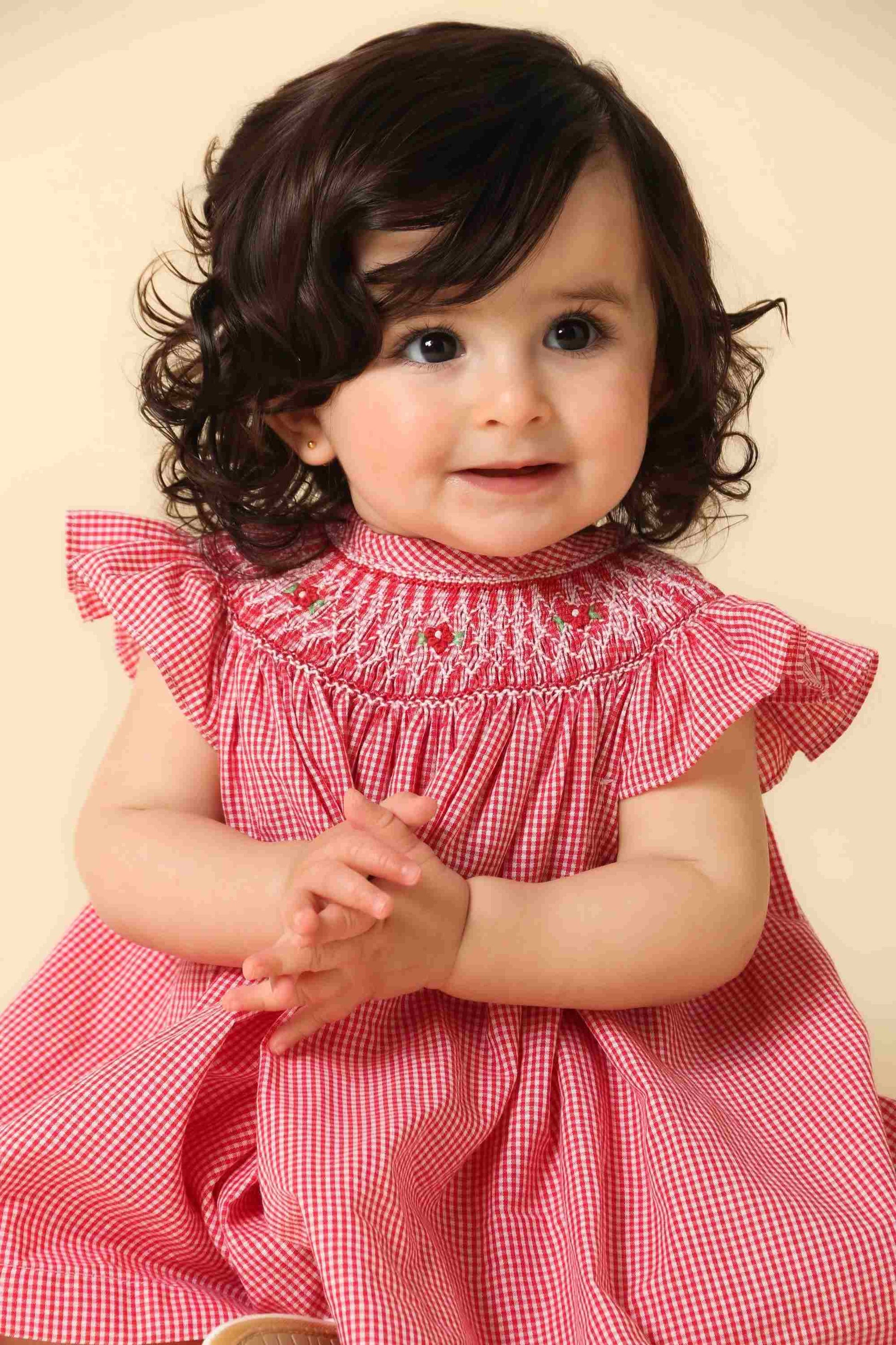 Vestido Bebê Russinho Vermelho Bordado — foto 1