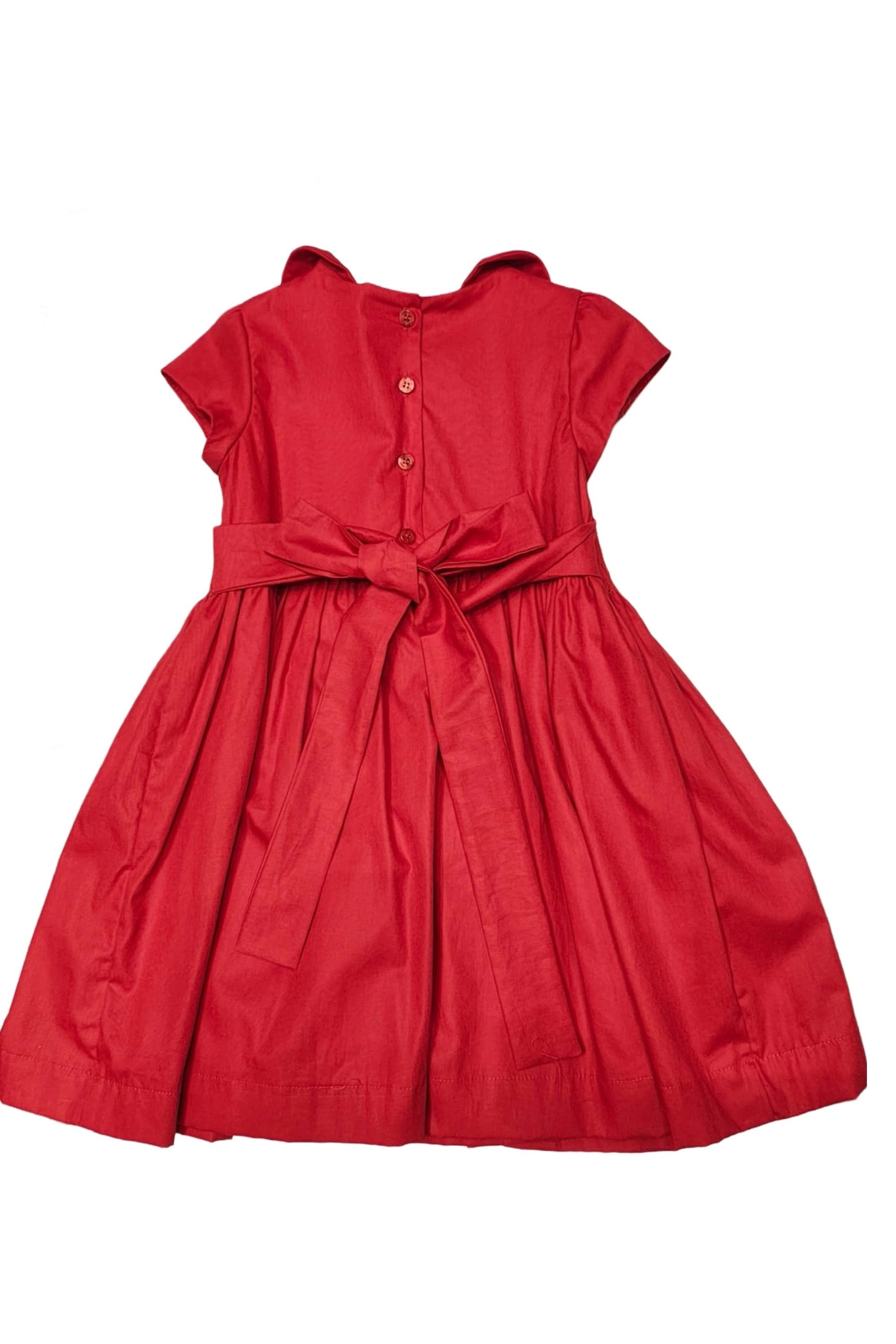 Vestido Infantil Casinha de Abelha Vermelho Escuro — foto 5