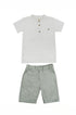 Conjunto Infantil Menino Gola Padre e Bermuda Verde — foto 2