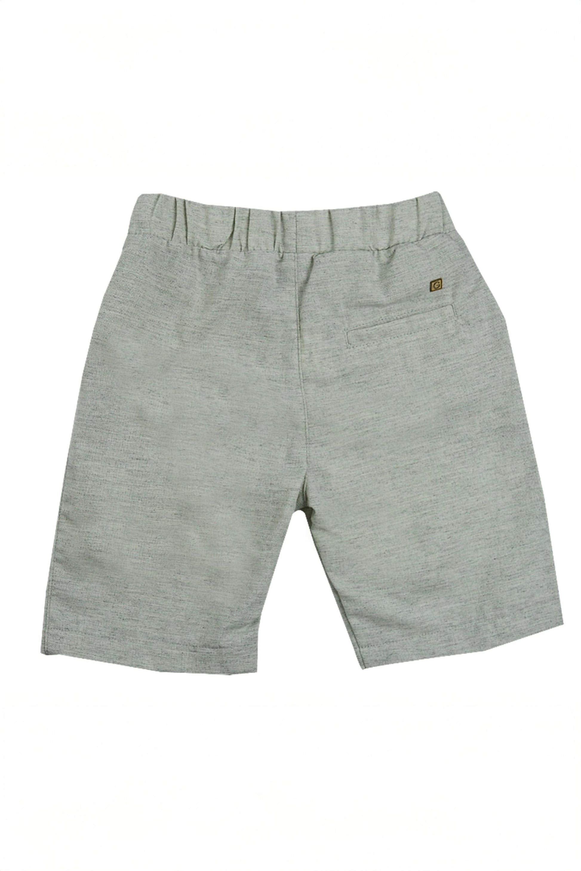 Conjunto Infantil Menino Gola Padre e Bermuda Verde — foto 4