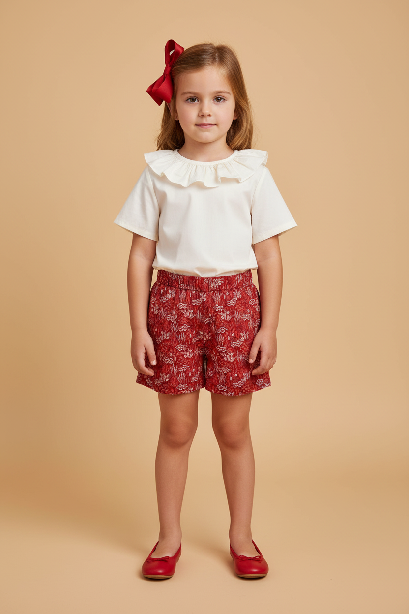 Conjunto Infantil Menina Bata e Shorts