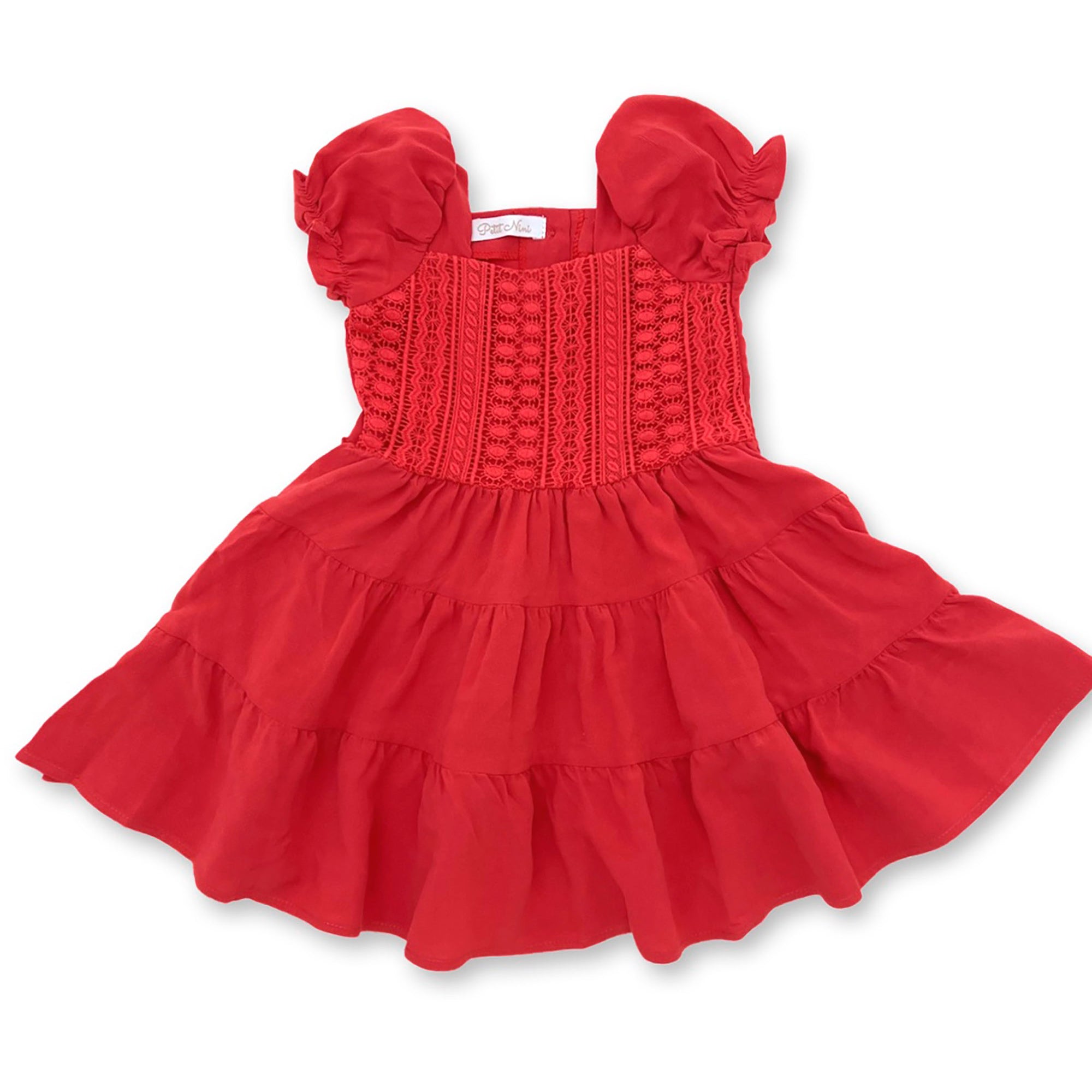 Vestido Infantil 3 Marias Guipir Coral — foto 1