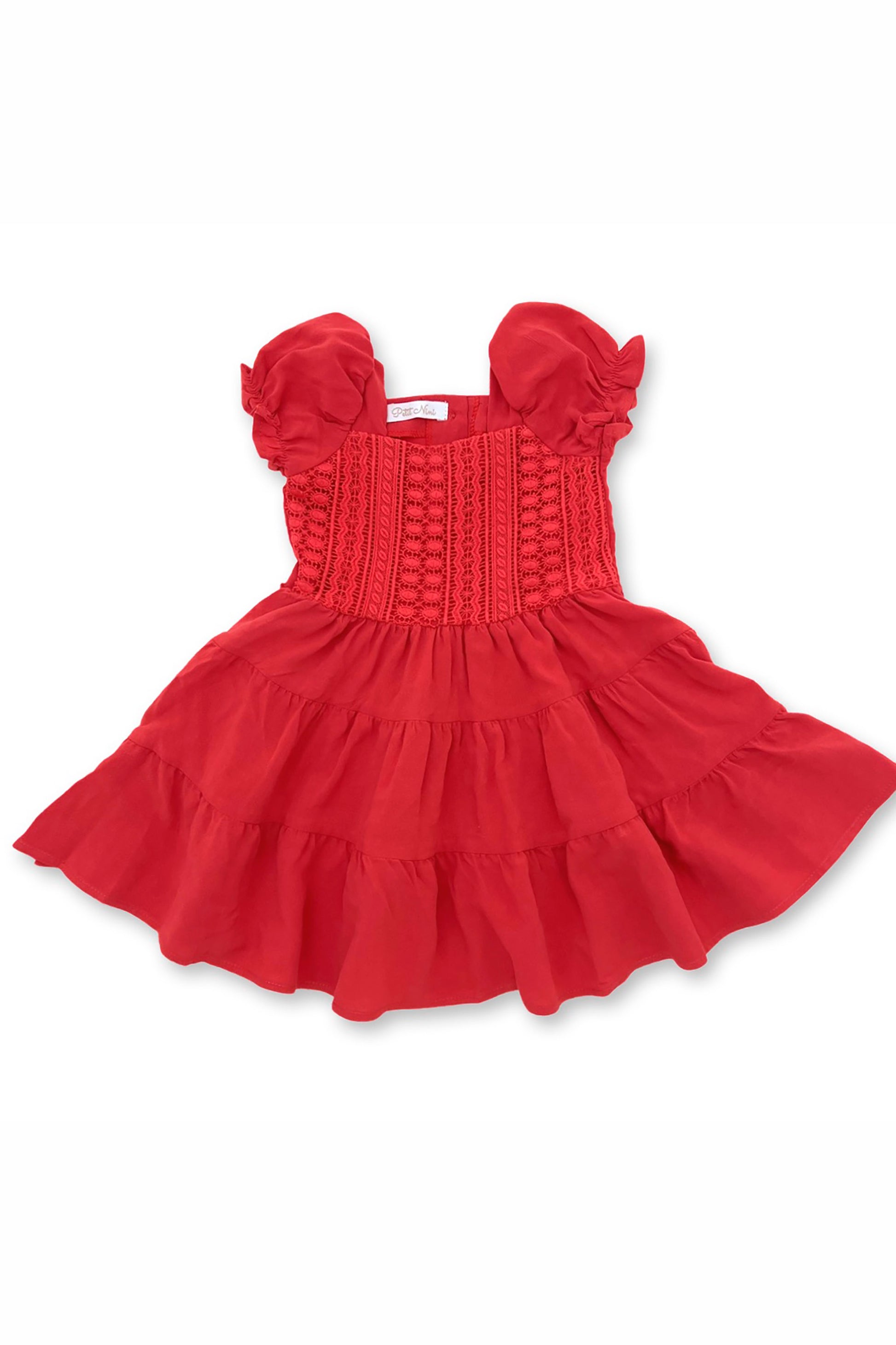 Vestido Infantil 3 Marias Guipir Coral — foto 1