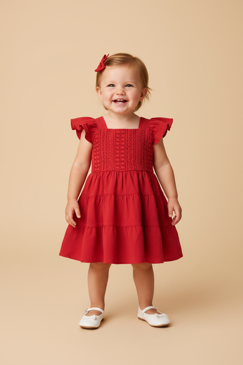 Vestido Infantil 3 Marias Guipir Coral