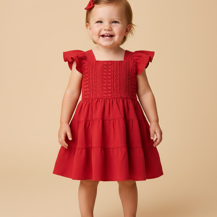 Vestido Infantil 3 Marias Guipir Coral