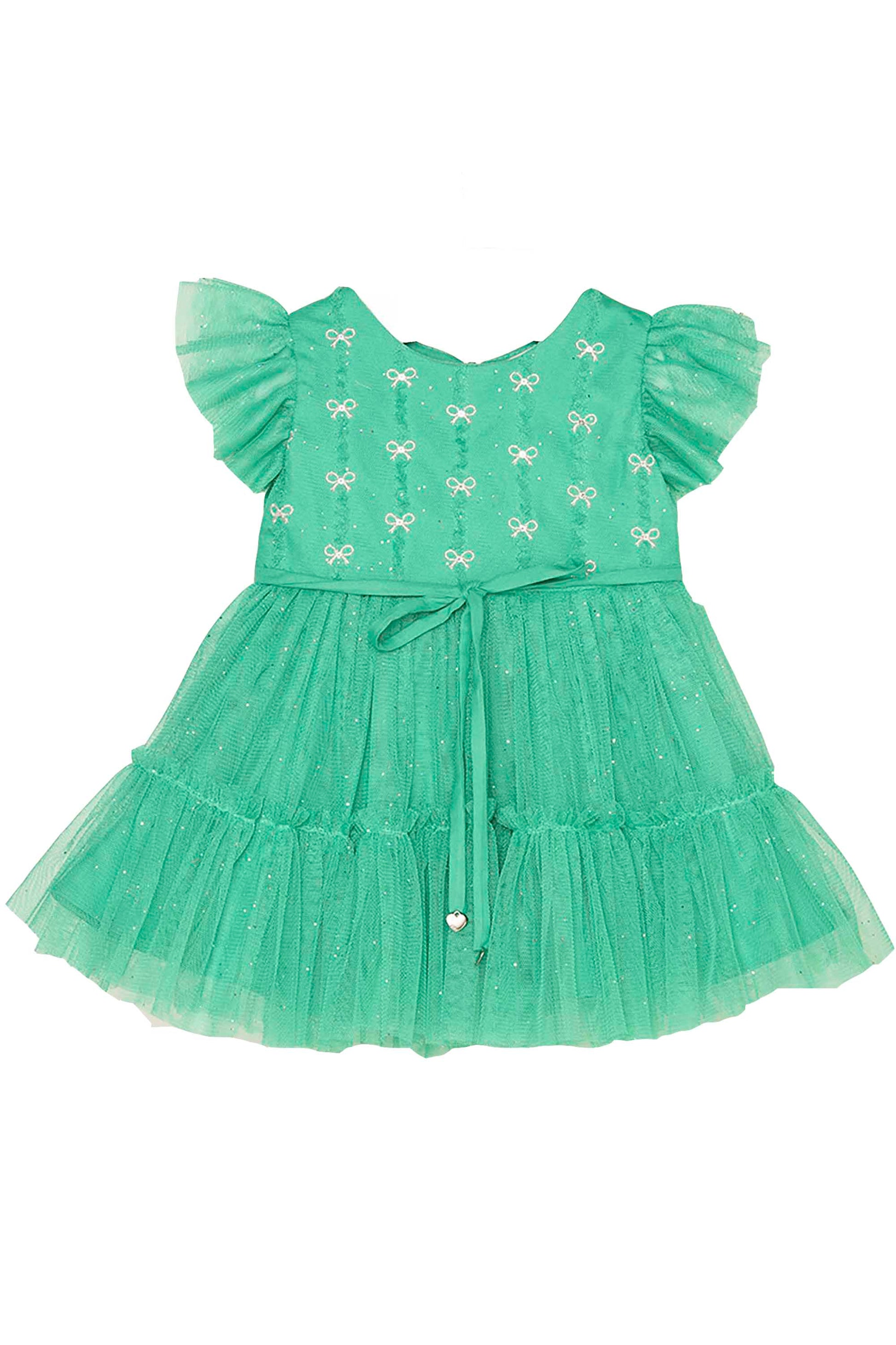 Vestido Celebration em Tule Verde para Bebês — foto 2