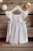 Vestido Tricoline Branco com Detalhe de Renda — foto 2