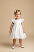 Vestido Tricoline Branco com Detalhe de Renda — foto 1