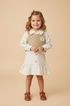 Conjunto Vestido Camisa e Colete Infantil Creme — foto 1