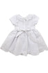 Vestido Infantil Casinha de Abelha com Gola Festonê Branco — foto 2
