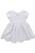Vestido Infantil Casinha de Abelha com Gola Festonê Branco — foto 1