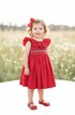 Vestido Infantil Casinha de Abelha Sem Manga Vermelho — foto 1