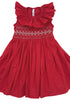 Vestido Infantil Casinha de Abelha Sem Manga Vermelho — foto 5