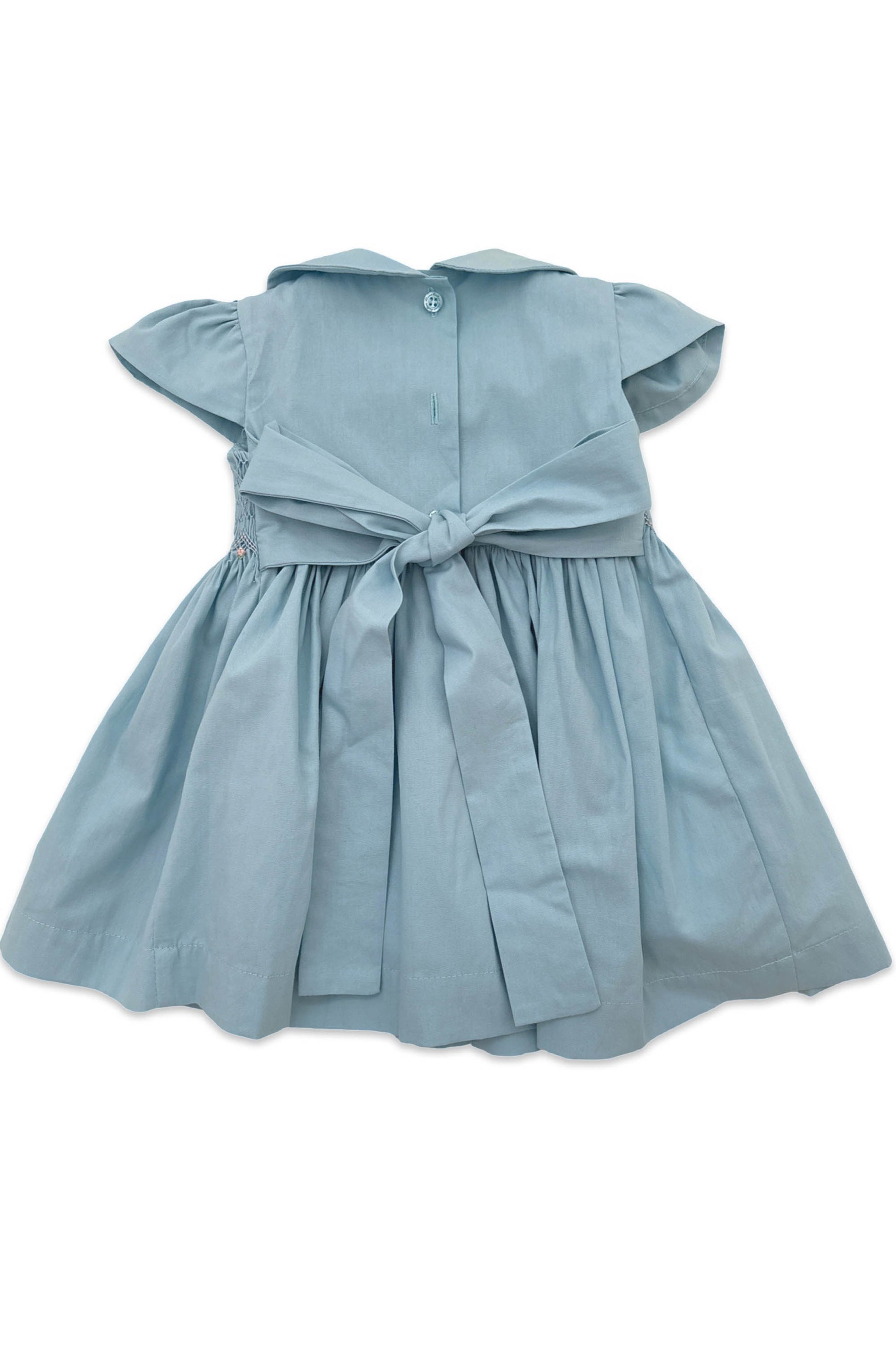 Vestido Infantil Clássico Casinha de Abelha Azul Claro — foto 4