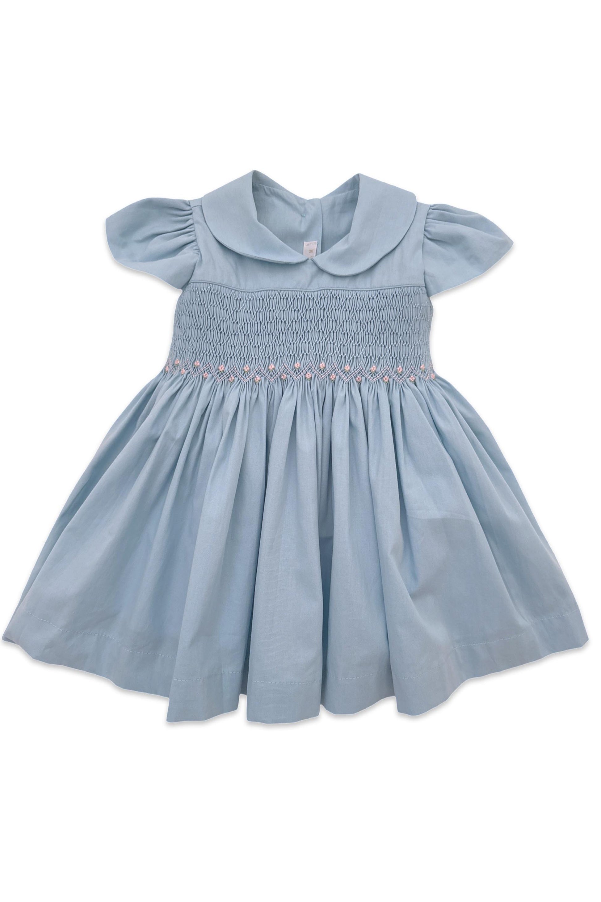 Vestido Infantil Clássico Casinha de Abelha Azul Claro — foto 2