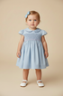Vestido Infantil Clássico Casinha de Abelha Azul Claro — foto 1