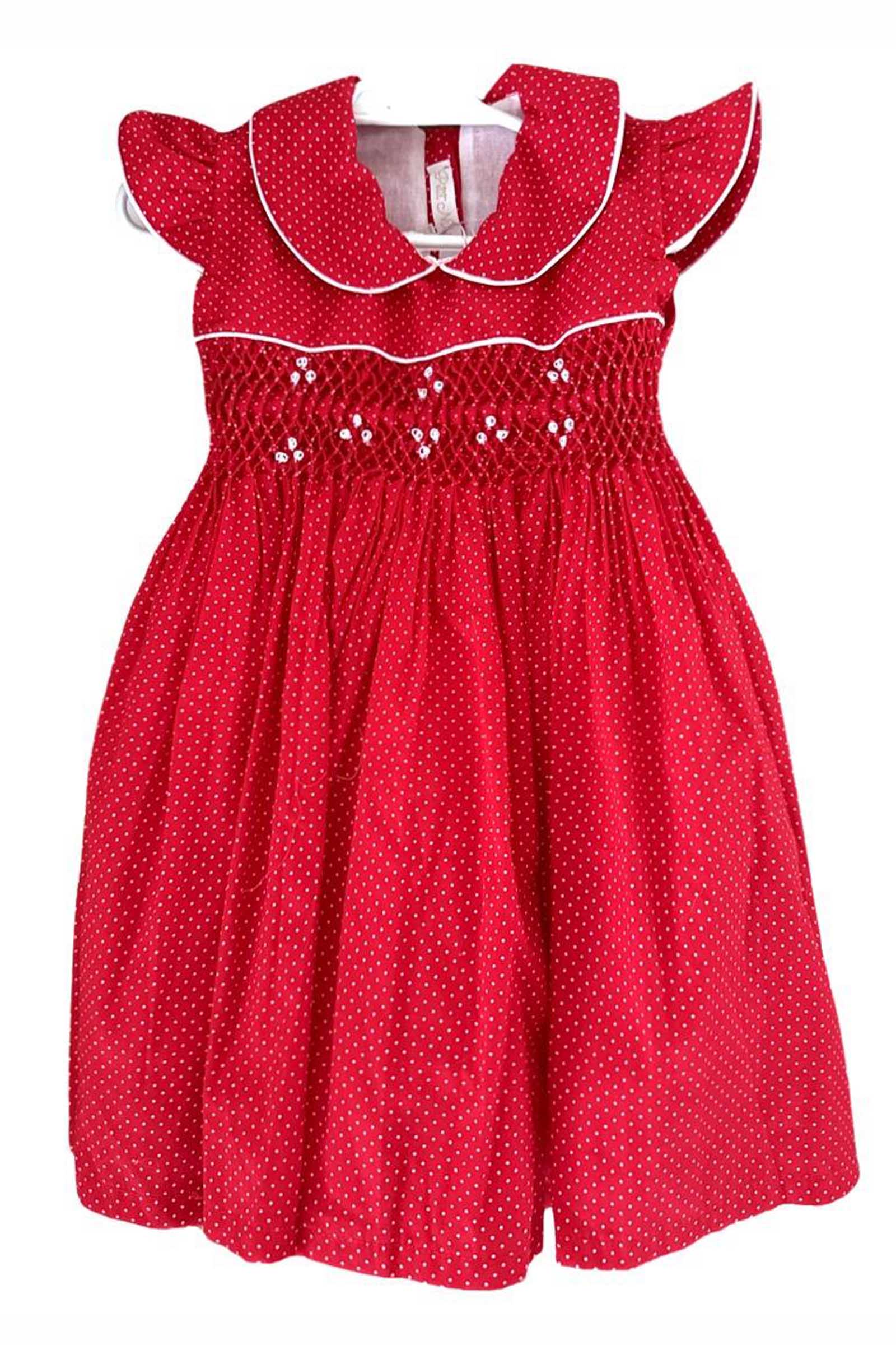 Vestido Casinha de Abelha Bebê Poá Vermelho — foto 2