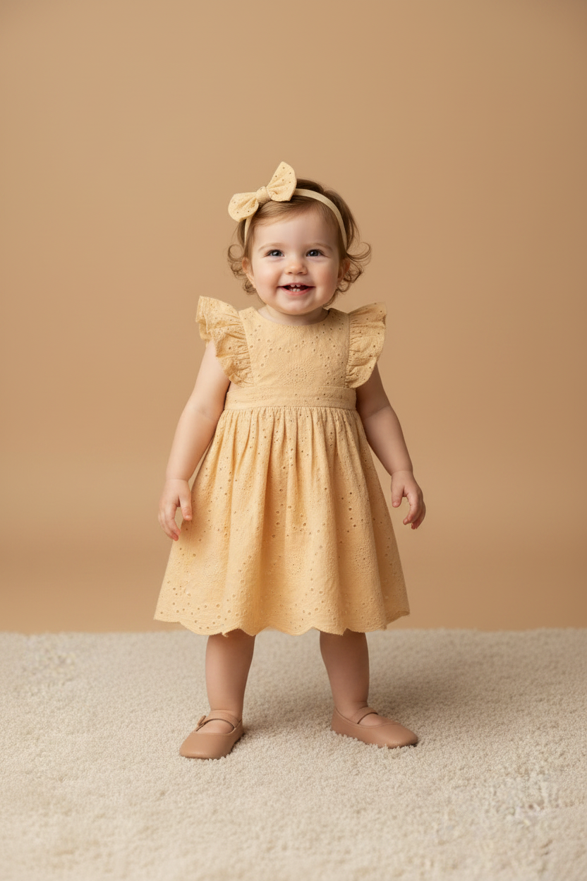 Vestido Infantil Catarina Laise Amarelo — foto 1