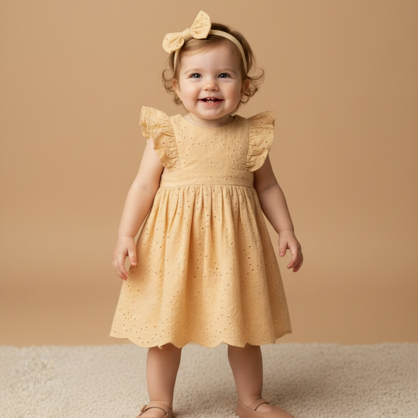 Vestido Infantil Catarina Laise Amarelo — foto 1