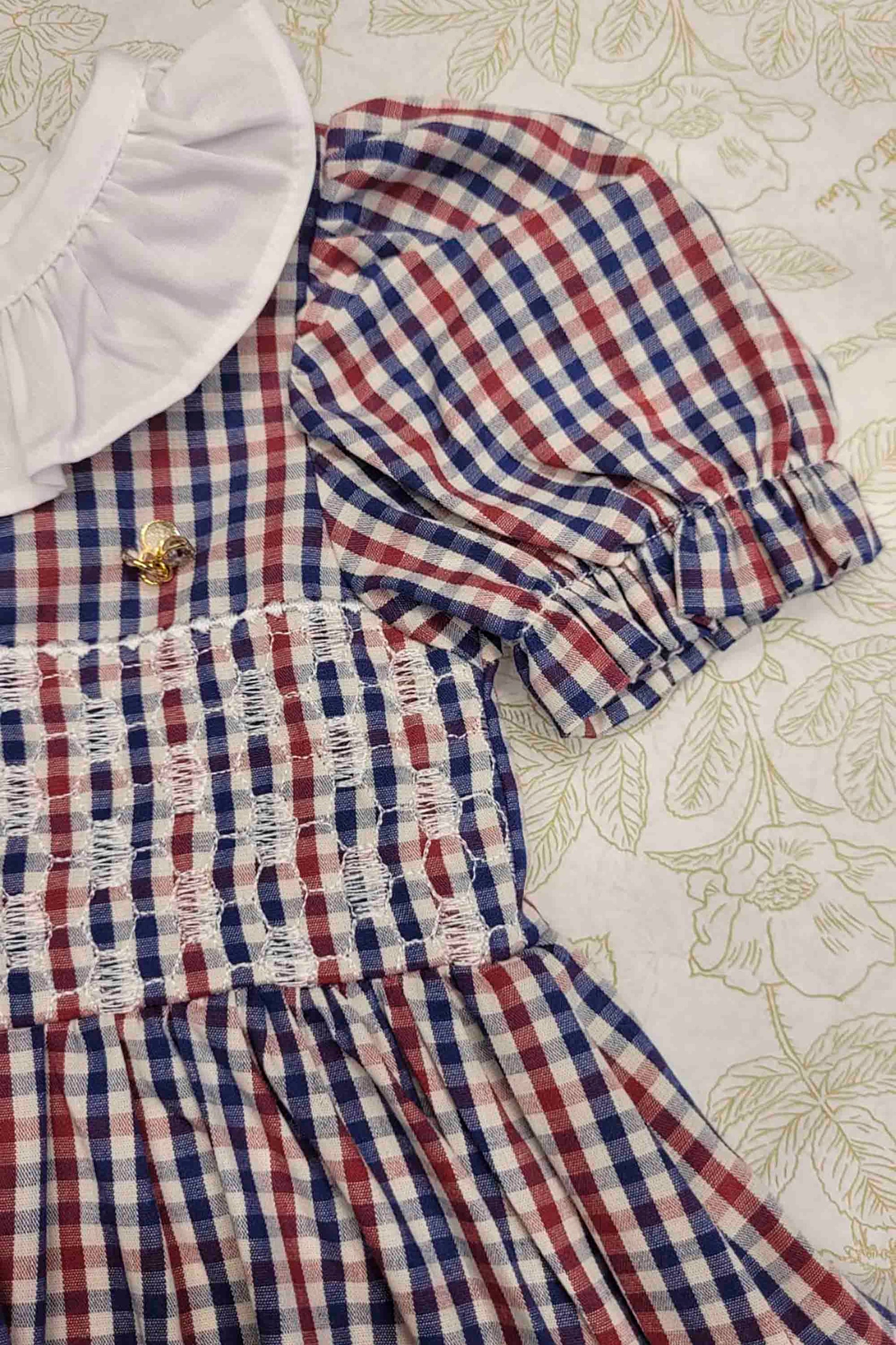 Vestido Infantil Celebrare Xadrez Vermelho — foto 4