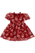 Vestido Infantil Fluído Fiore Floral Vermelho — foto 4