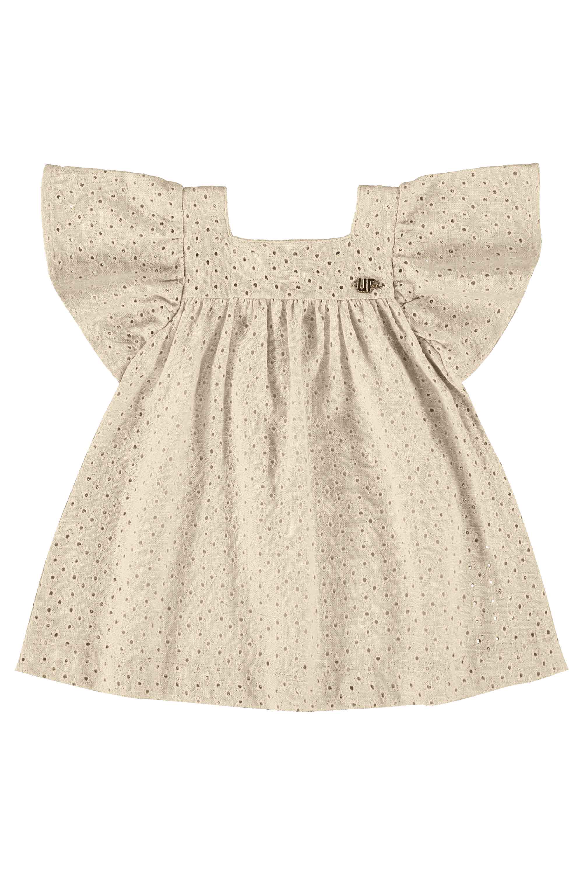 Vestido em Laise e Voil Off White para Bebês — foto 2