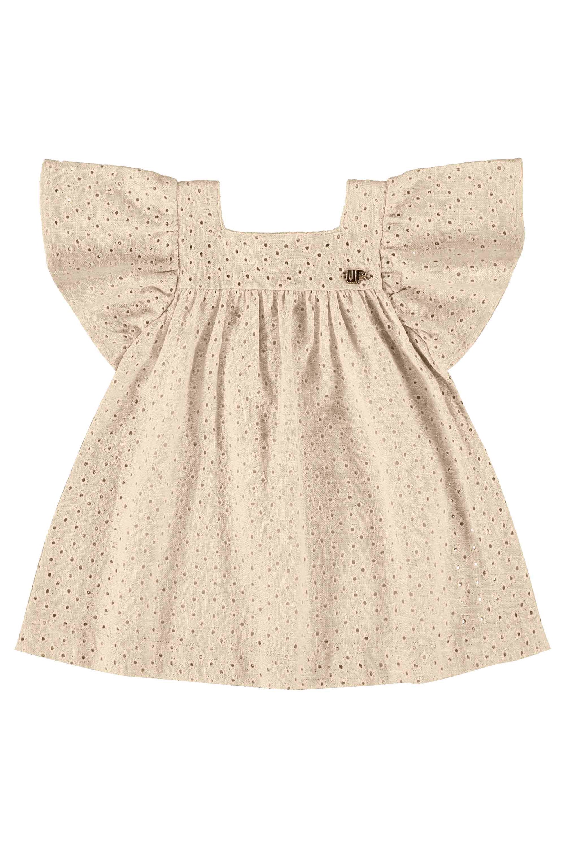 Vestido em Laise e Voil Off White para Bebês — foto 2