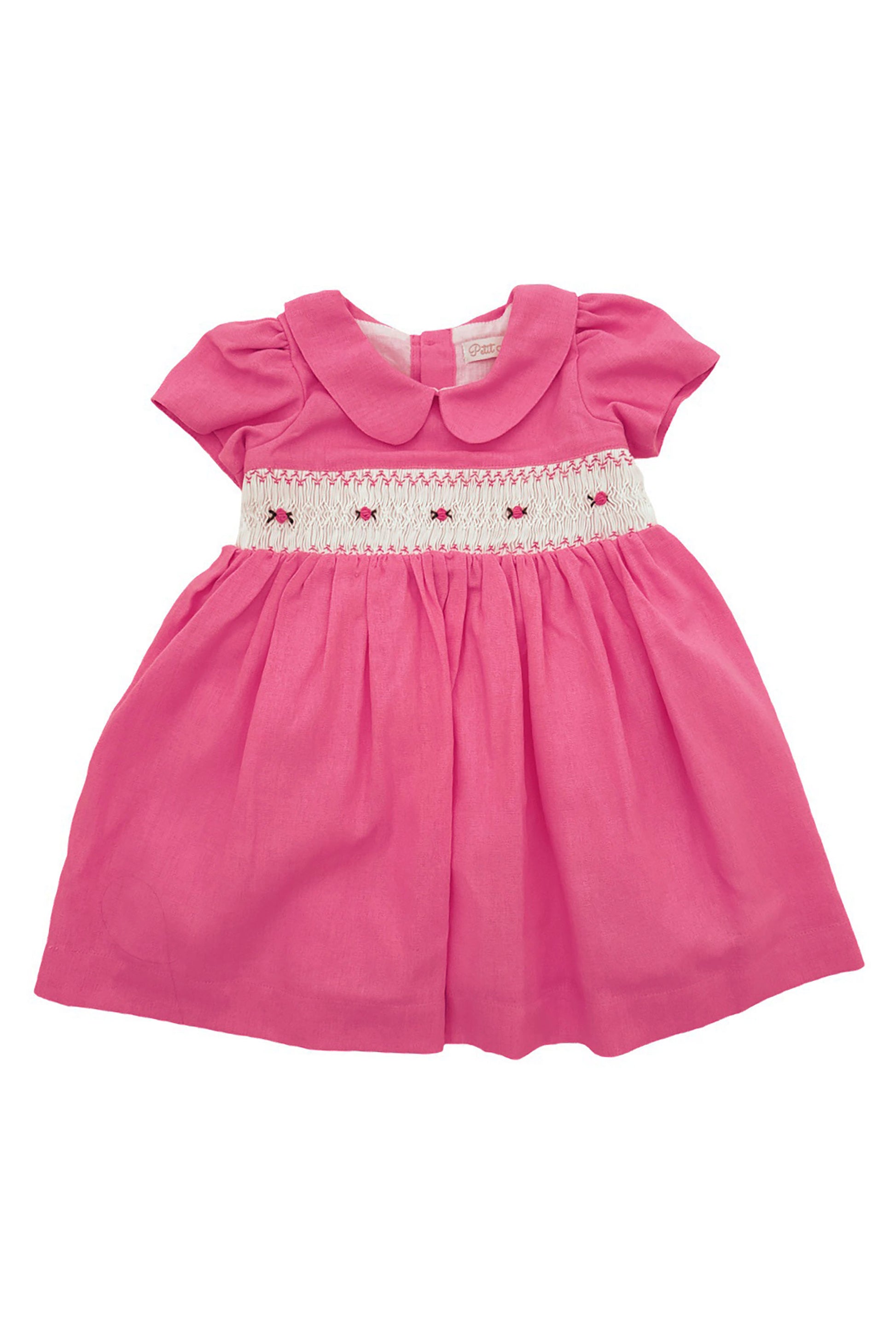Vestido Baby Casinha de Abelha em Linho Rosa — foto 3