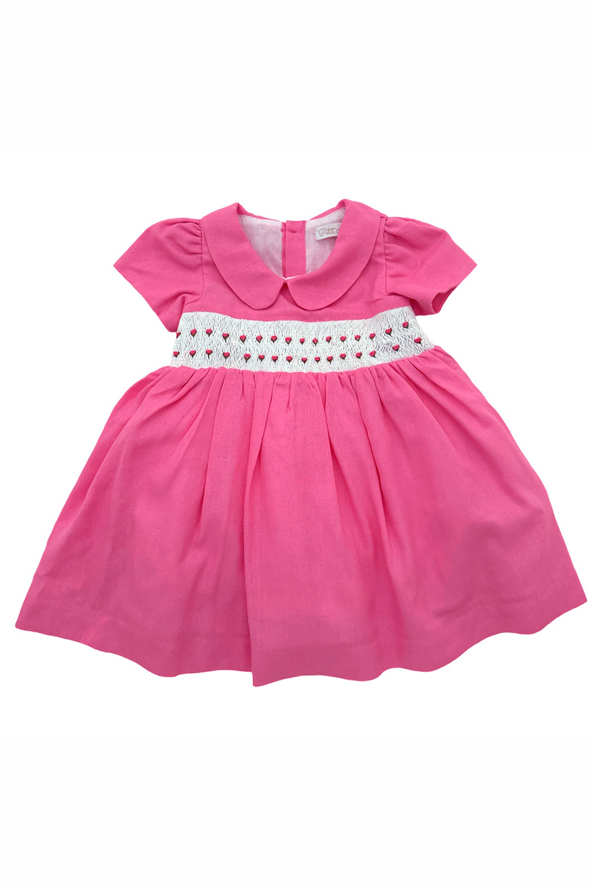 Vestido Baby Casinha de Abelha em Linho Rosa — foto 2
