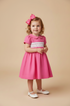 Vestido Baby Casinha de Abelha em Linho Rosa — foto 1