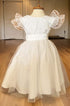 Vestido Infantil de Festa Branco Tule Pipoquinha — foto 1