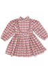 Vestido Infantil Manga Longa Xadrez Vermelho — foto 2