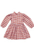 Vestido Infantil Manga Longa Xadrez Vermelho — foto 3