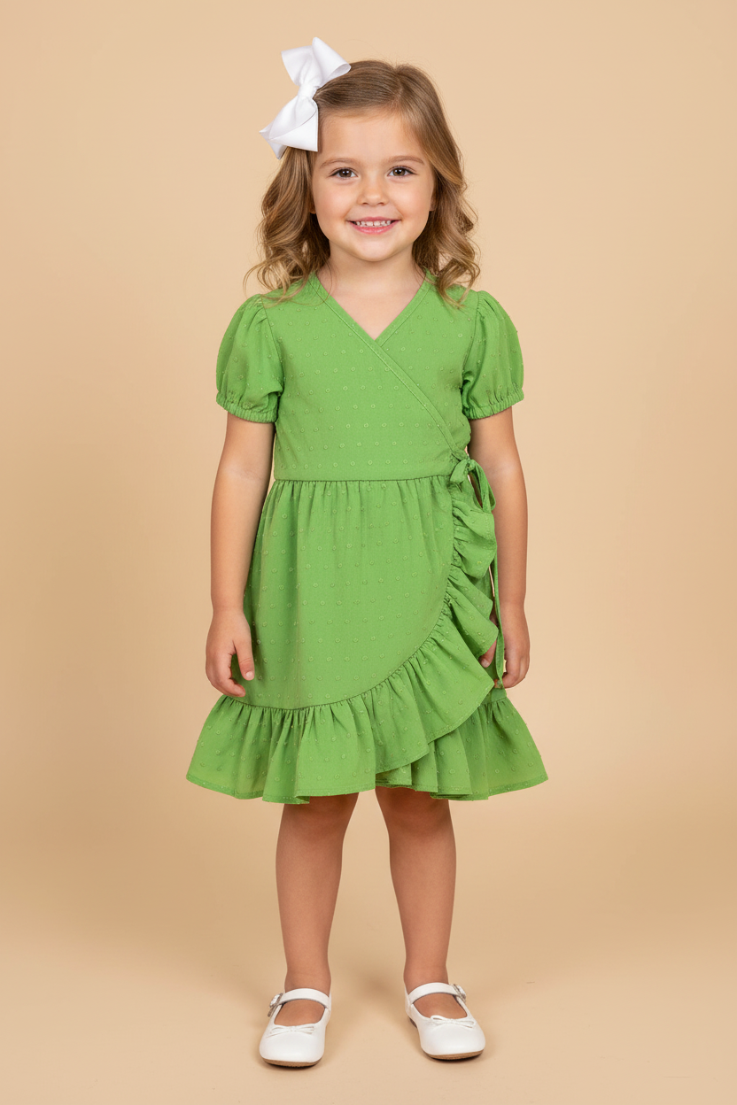 Vestido Infantil Luisa Verde Cidreira — foto 1