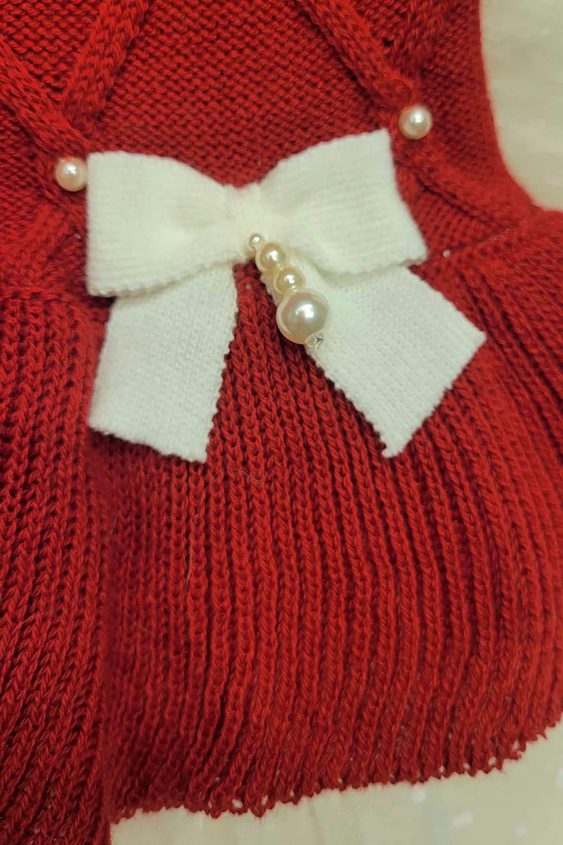 Saída de Maternidade Vestido Barra Renda Audrey Vermelho — foto 5