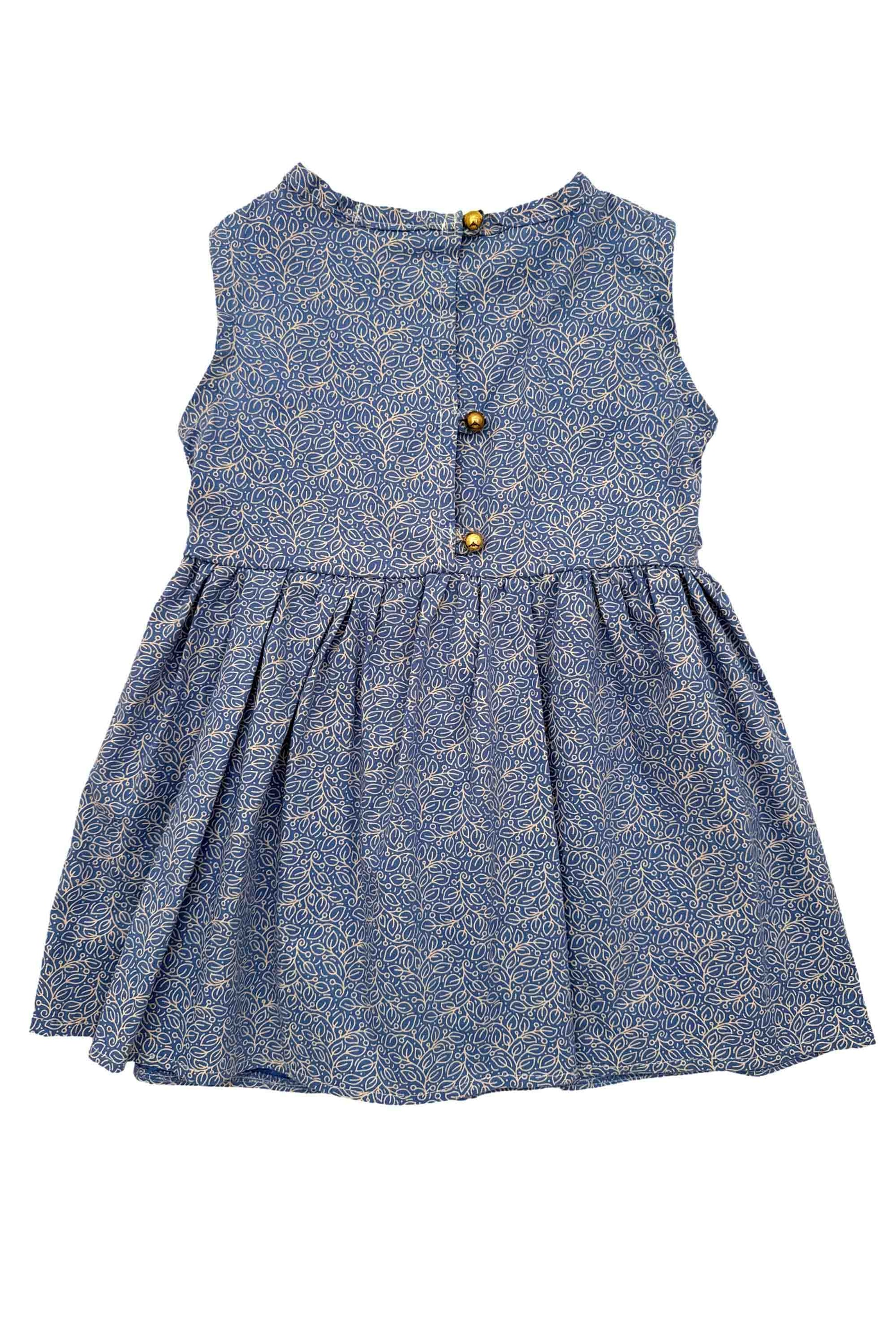 Vestido Regata Folha Azul — foto 4