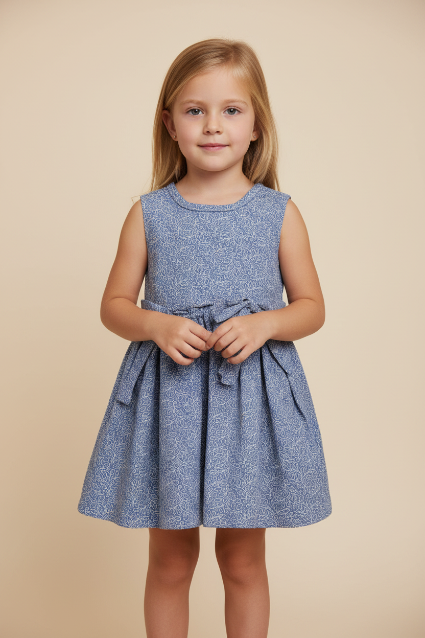 Vestido Regata Folha Azul — foto 1