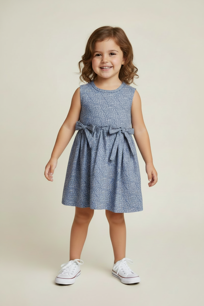 Vestido Regata Folha Azul — foto 2