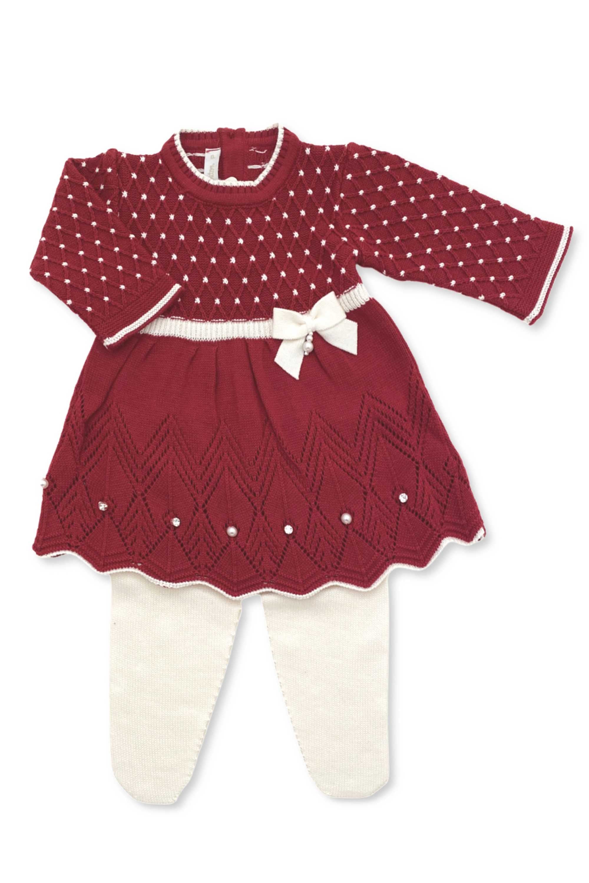 Saída de Maternidade Vestido Casinha de Abelha Vermelho — foto 2