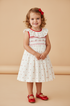 Vestido Infantil Casinha de Abelha Tricoline Cerejas — foto 1