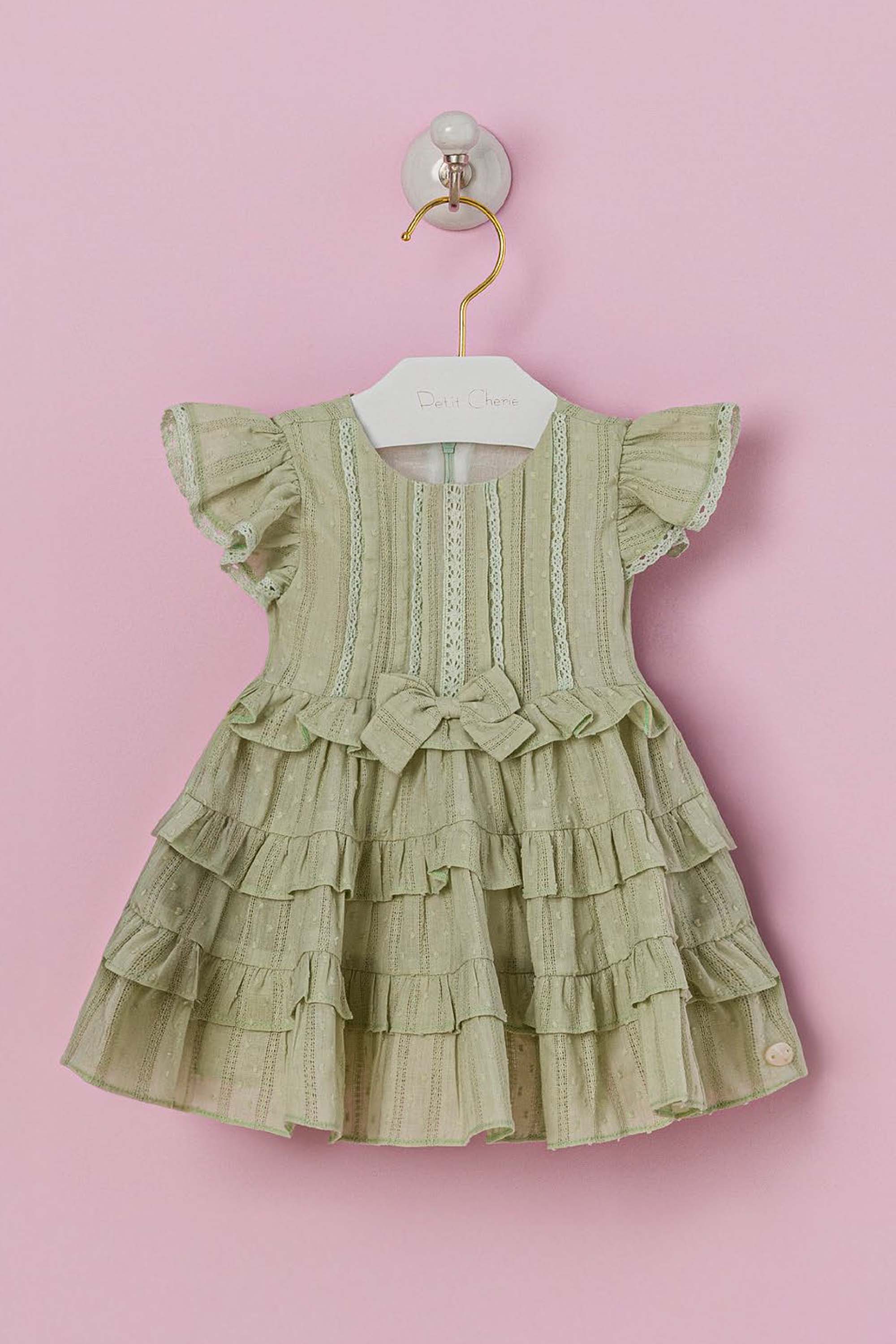 Vestido Bebê Menina Verão Verde Claro — foto 2