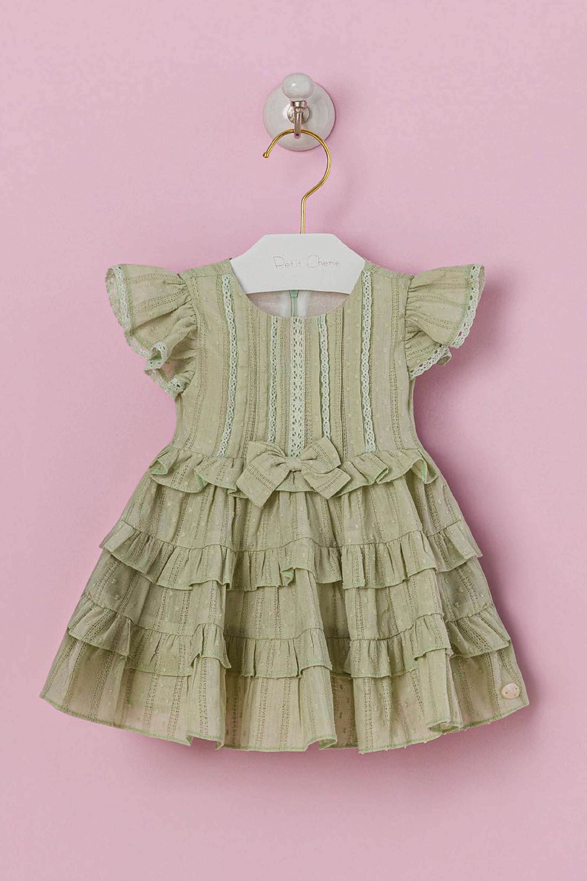 Vestido Bebê Menina Verão Verde Claro — foto 2