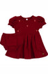 Vestido Vermelho Infantil com Bordado de Morangos Suedine 100% Algodão — foto 2