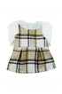 Vestido Infantil Xadrez Soft com Manga Longa em Malha — foto 3