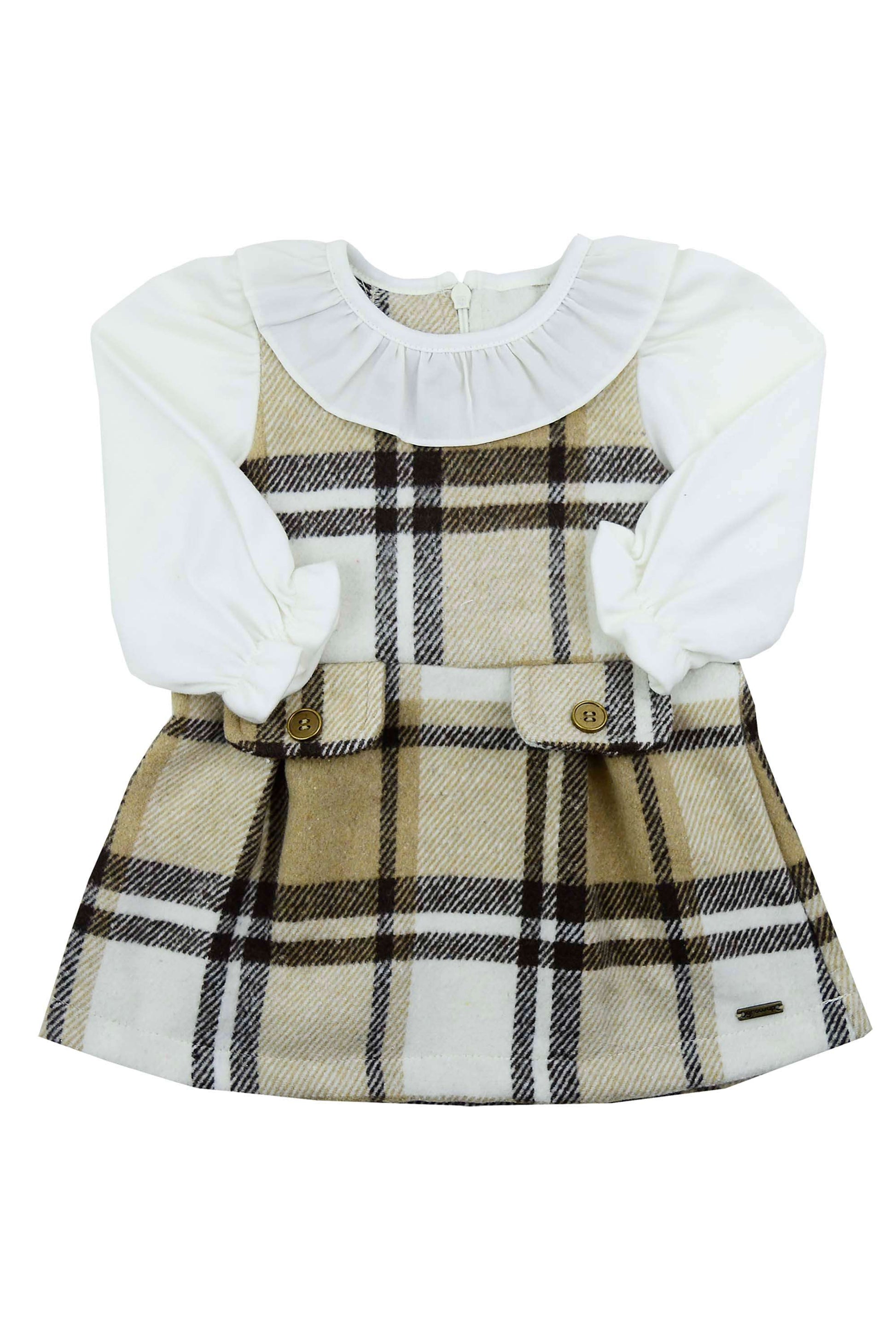 Vestido Infantil Xadrez Soft com Manga Longa em Malha — foto 2