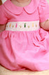 Vestido Casinha de Abelha com Bordado Coelhos Linho Rosa — foto 2