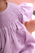 Russinho Casinha de Abelha com Shorts Lilás Manga Abinha — foto 5