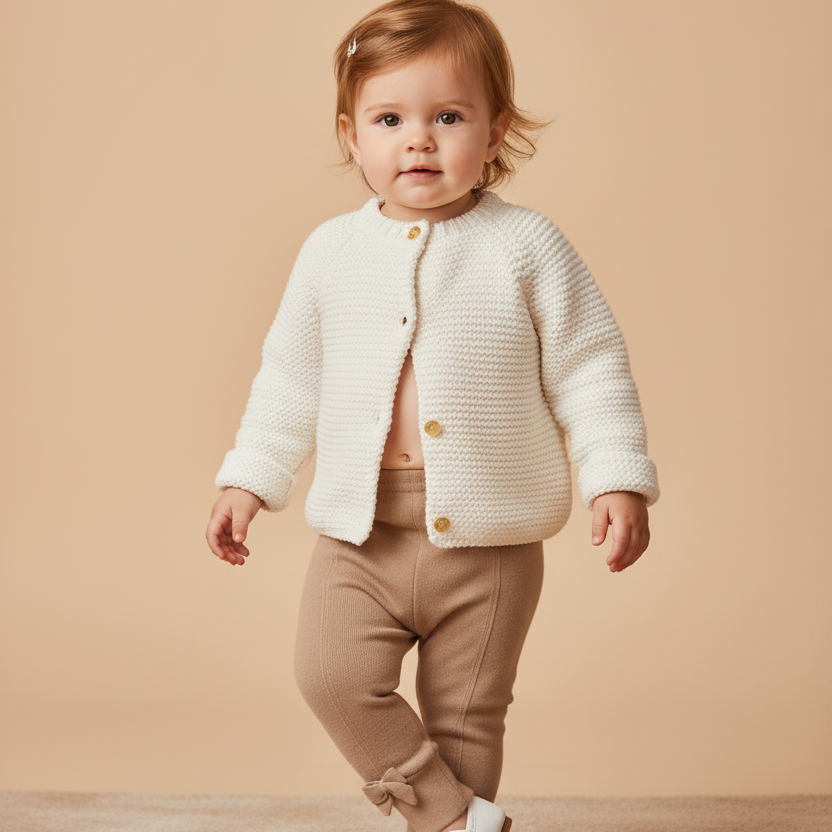 Calça Legging Infantil Estilo Montaria Cor Fibra Para Meninas