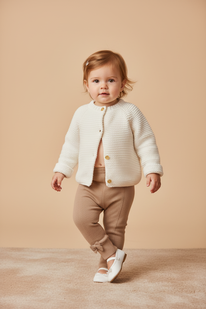 Calça Legging Infantil Estilo Montaria Cor Fibra Para Meninas